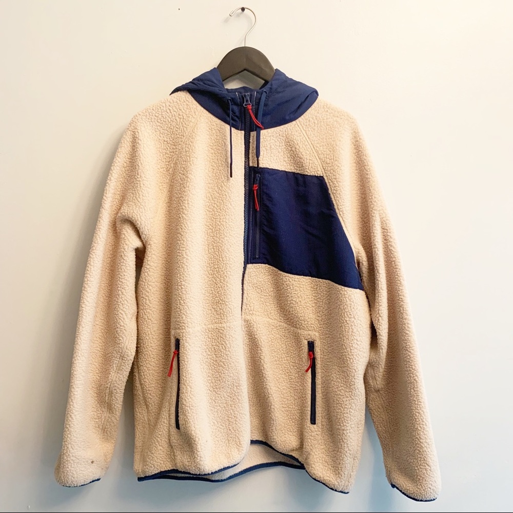 J.Crew Fleece Sherpa Zip-Up Hoodie